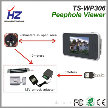 Wireless unlock control 3.5 inch TFT color digital door viewer